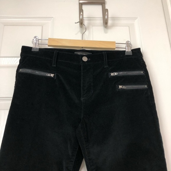 Banana Republic Zipper Pockets Skinny Ankle Corduroy Pants Black Women's 29 - Picture 4 of 15